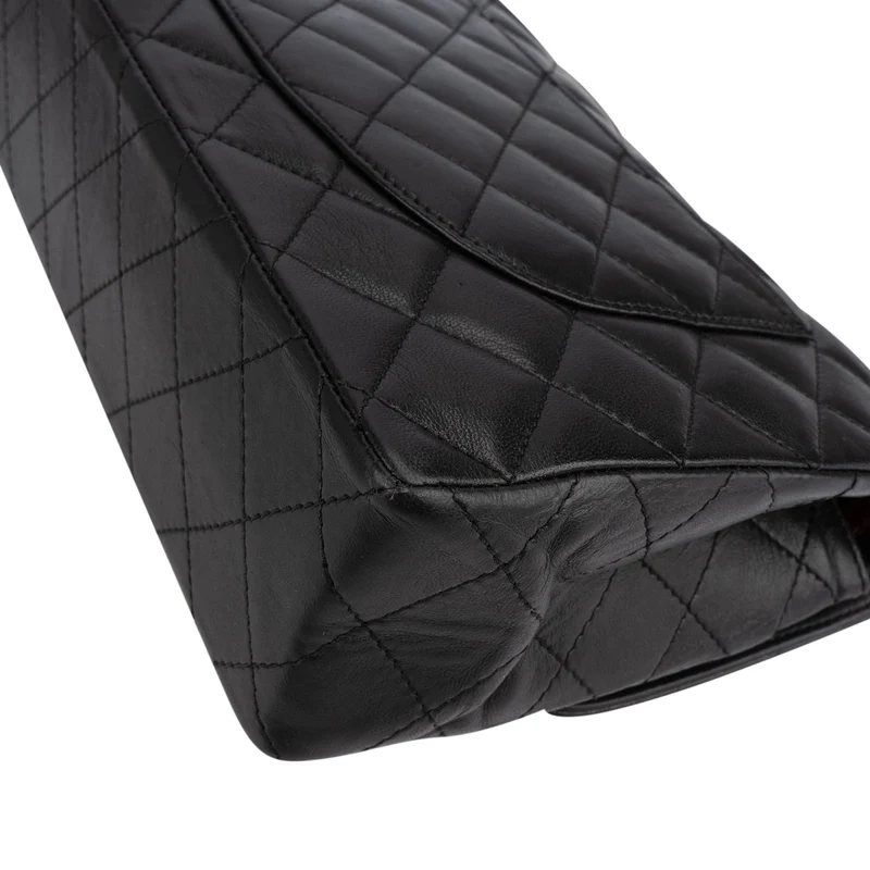 Chanel Quilted Lambskin Bicolor Double Flap Shoulder Bag