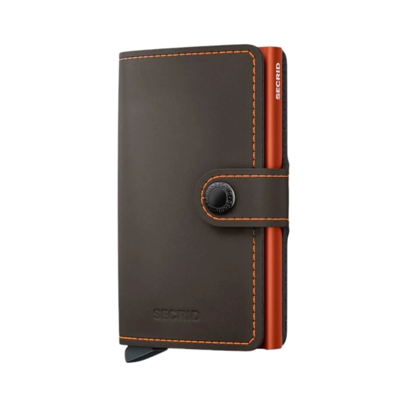 Secrid wallets MM matte truffle & orange