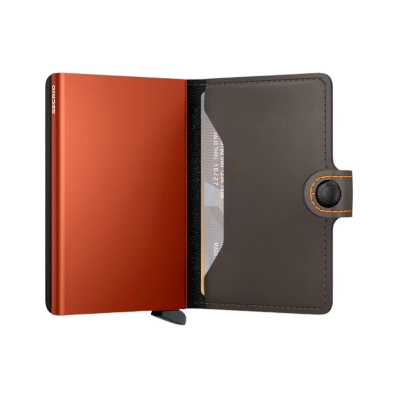 Secrid wallets MM matte truffle & orange