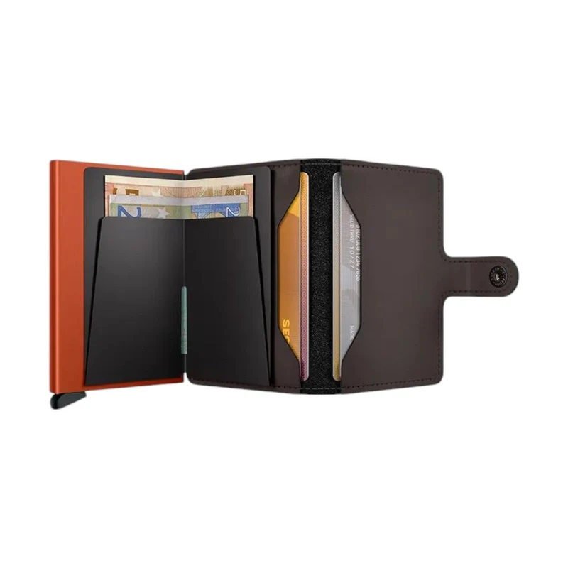 Secrid wallets MM matte truffle & orange