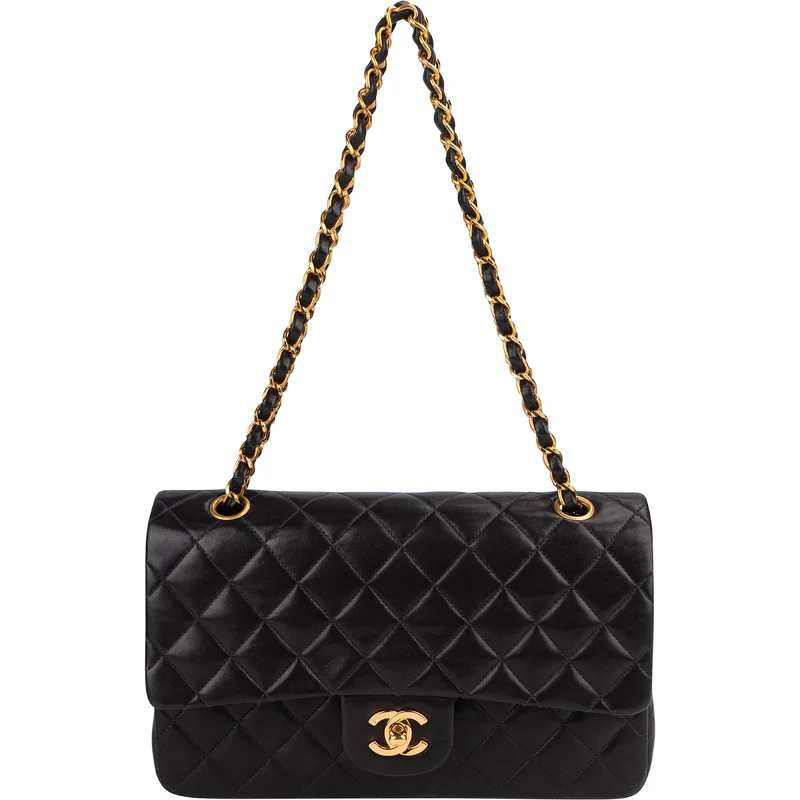 Chanel Quilted Lambskin 24K Gold Medium Double Flap Shoulder Bag