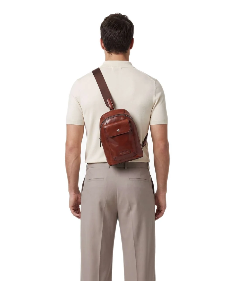The Bridge Mattia Slingbag marrone