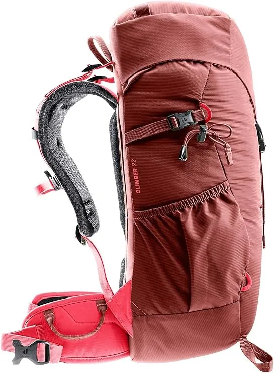 Wanderrucksack Climber 22 Liter Redwood-Hibiscus Rot