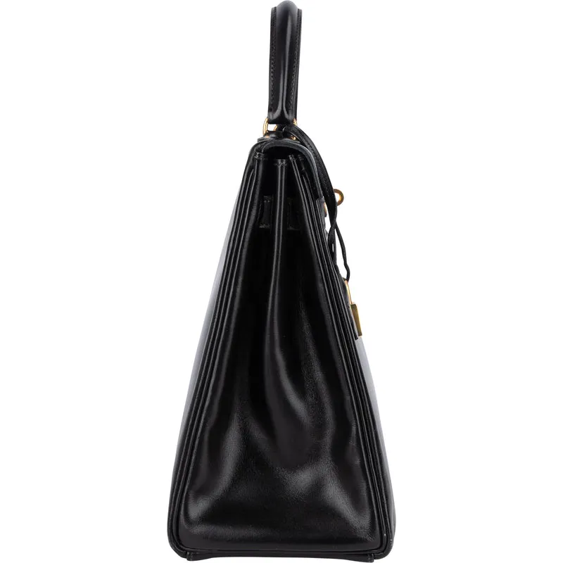 Hermès Box Calfskin Kelly 32 Retourne Handbag