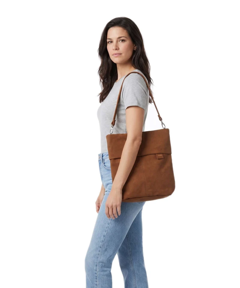 Zwei Mademoiselle.M M12 Beuteltasche nubuk/cognac