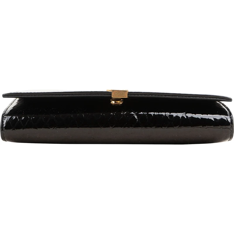 Yves Saint Laurent Python-Embossed Patent Leather Kate Wallet On Chain Crossbody Bag