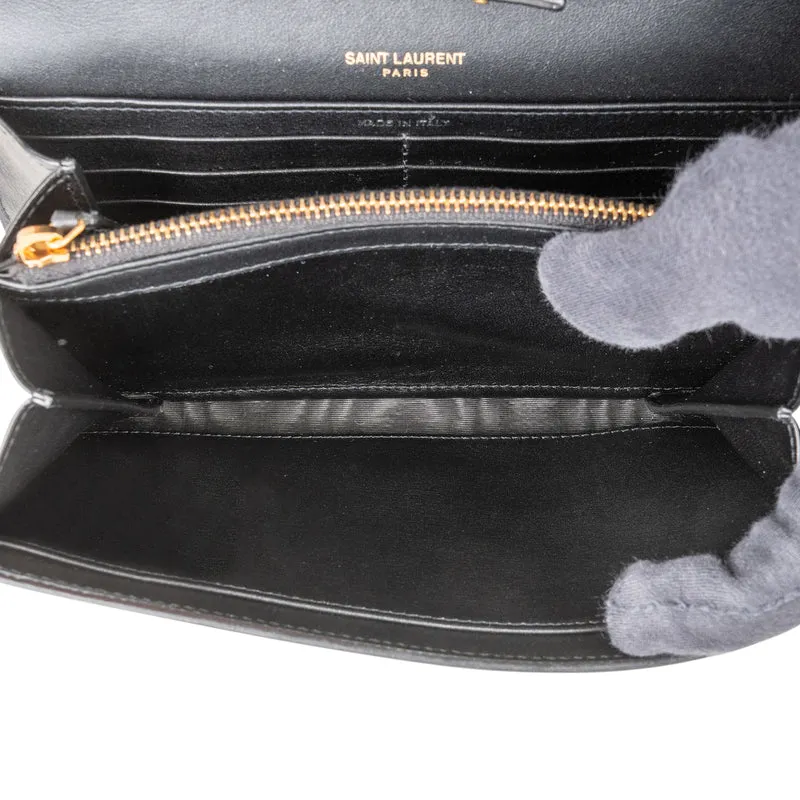Yves Saint Laurent Python-Embossed Patent Leather Kate Wallet On Chain Crossbody Bag