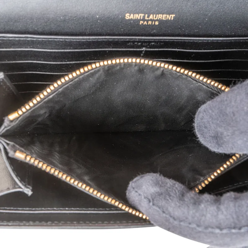 Yves Saint Laurent Python-Embossed Patent Leather Kate Wallet On Chain Crossbody Bag