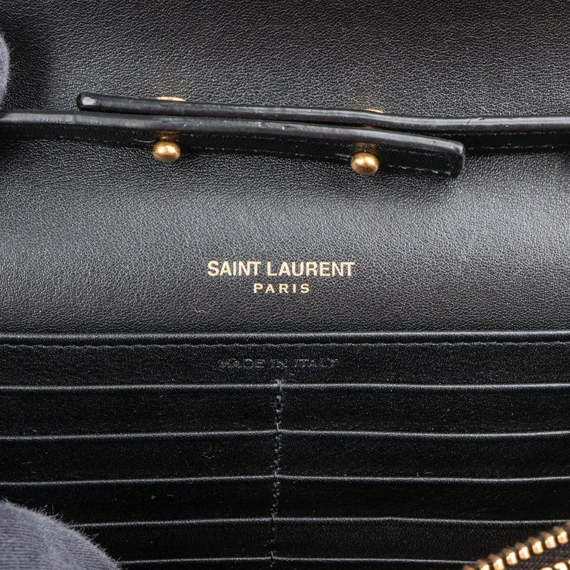 Yves Saint Laurent Python-Embossed Patent Leather Kate Wallet On Chain Crossbody Bag