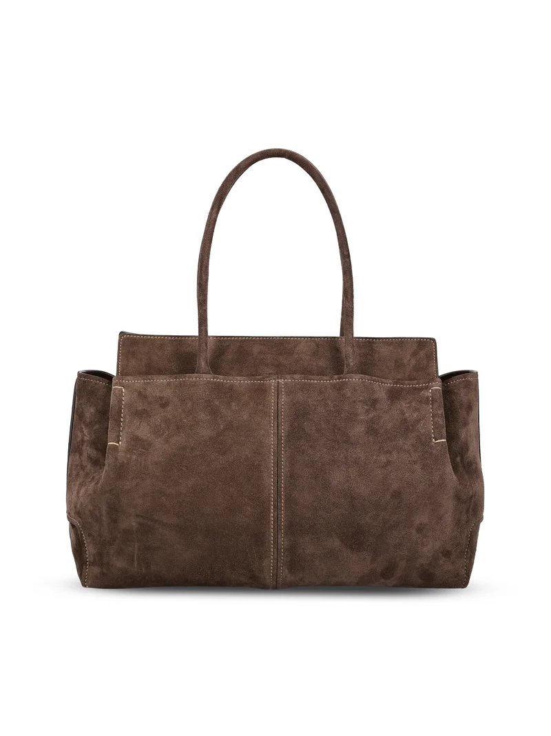 TOD'S Borsa Shopping In Pelle Scamosciata Media