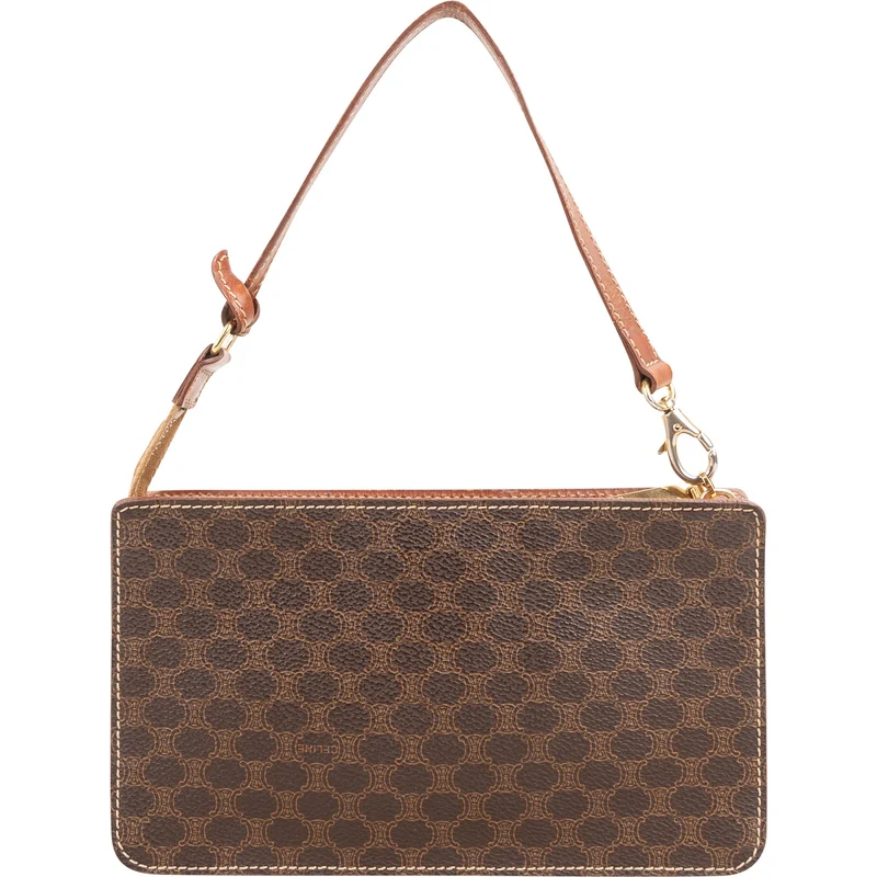 Celine Macadam Monogram Canvas Pochette Accessoires Handbag