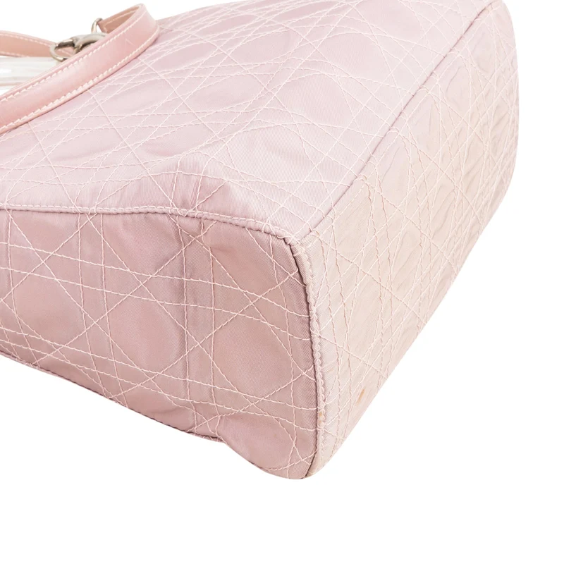 Christian Dior Nylon Cannage Transparent Lady Dior Handbag