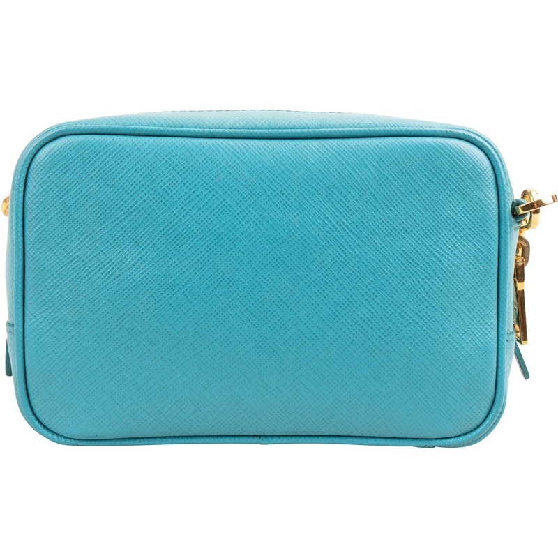 Prada Saffiano Fiocco Leather Bow Camera Small Crossbody Bag
