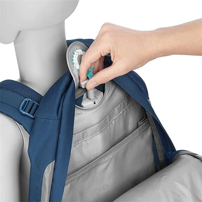 Schulrucksack Mate Lime Strips Grün, Blau