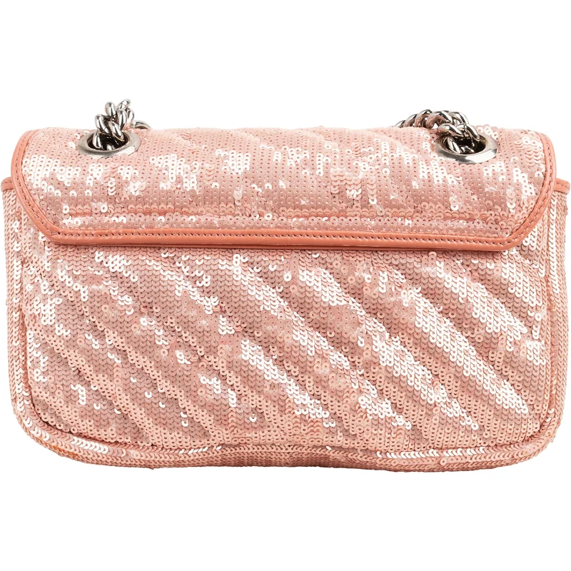 Gucci Quilted Sequin GG Marmont Small Crossbody Bag