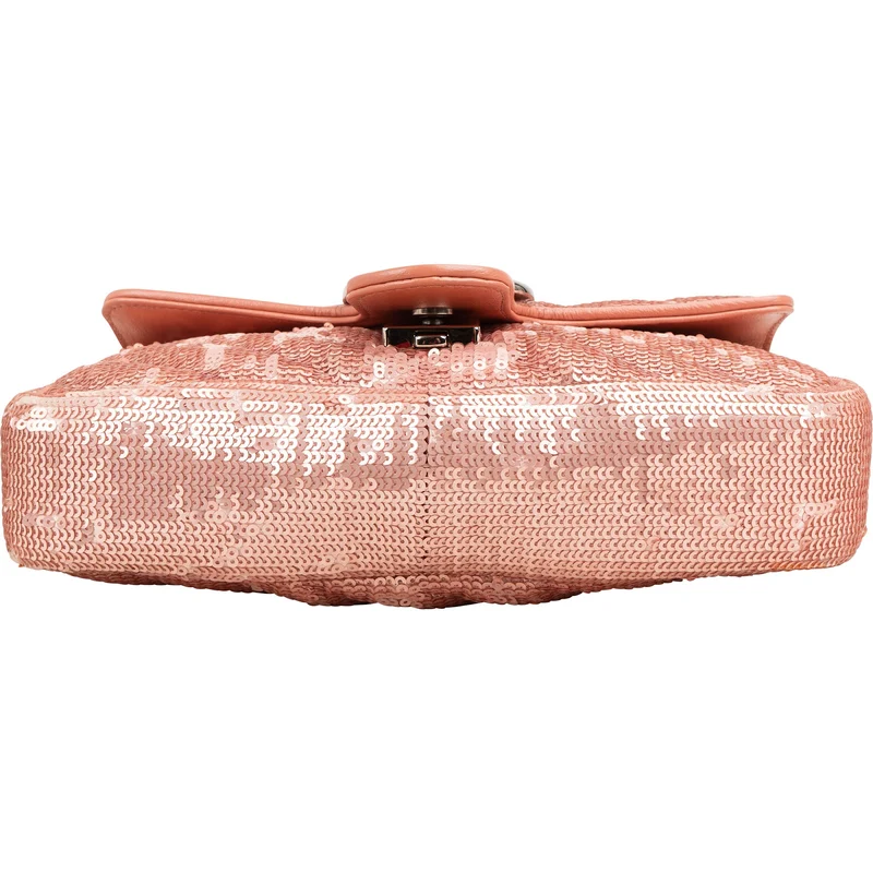 Gucci Quilted Sequin GG Marmont Small Crossbody Bag