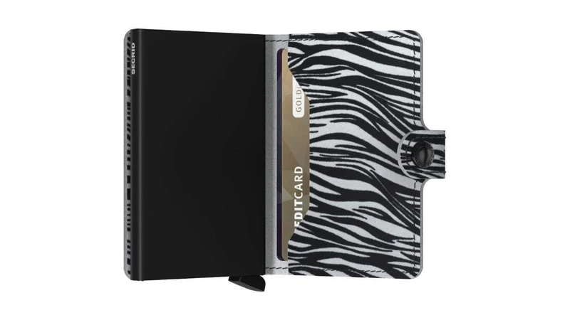 Kreditkartenetui Zebra Hellgrau