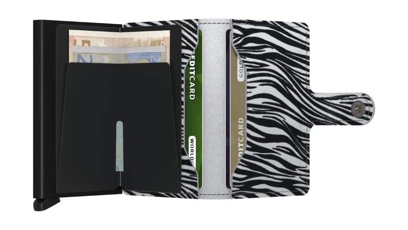 Kreditkartenetui Zebra Hellgrau