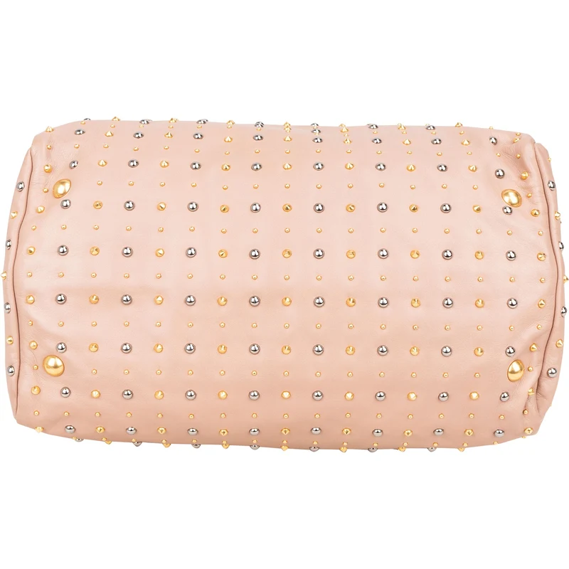 Miu Miu Studded Vitello Lux Tote Handbag