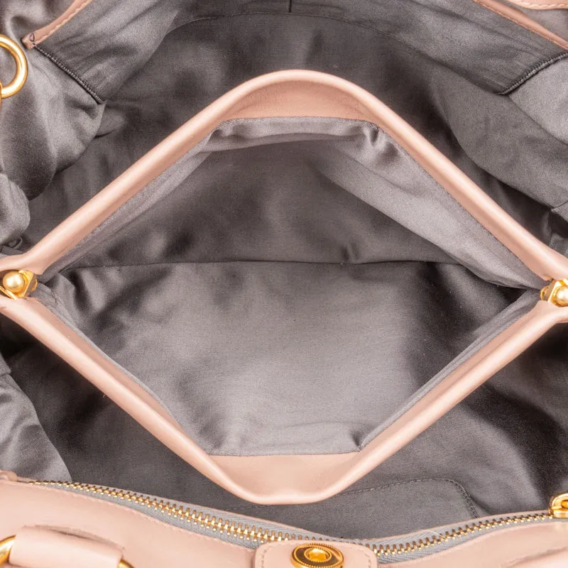 Miu Miu Studded Vitello Lux Tote Handbag