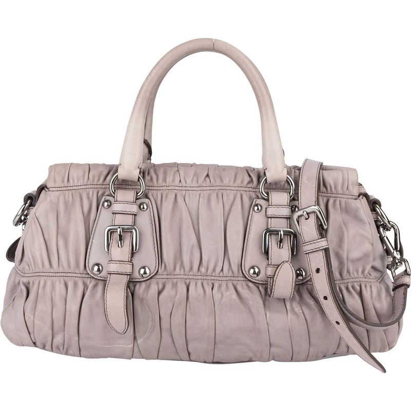 Prada Quilted Nappa Gaufre Satchel Handbag