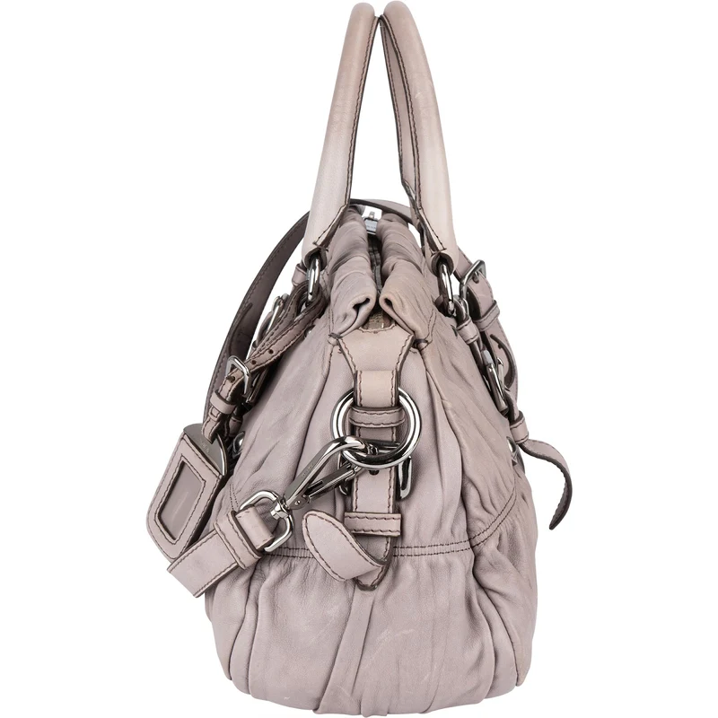 Prada Quilted Nappa Gaufre Satchel Handbag