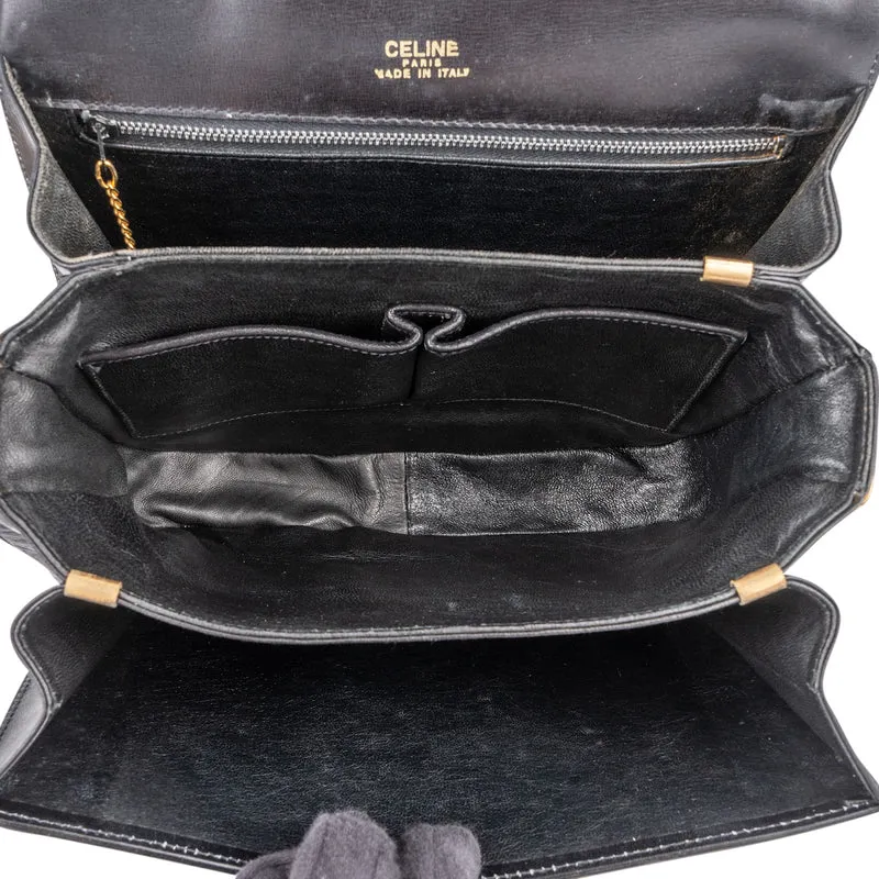 Celine Boxcalf Horse Carriage Triomphe Shoulder Bag