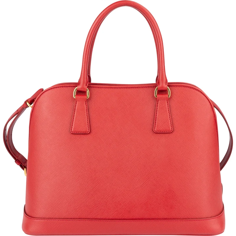 Prada Red Saffiano Leather Promenade Handbag