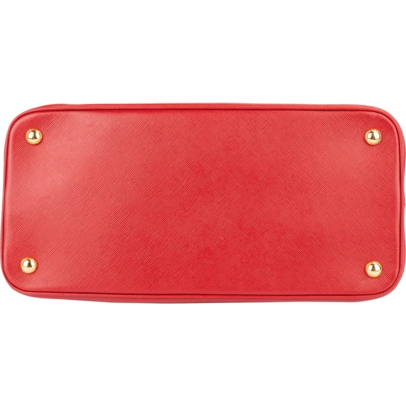 Prada Red Saffiano Leather Promenade Handbag