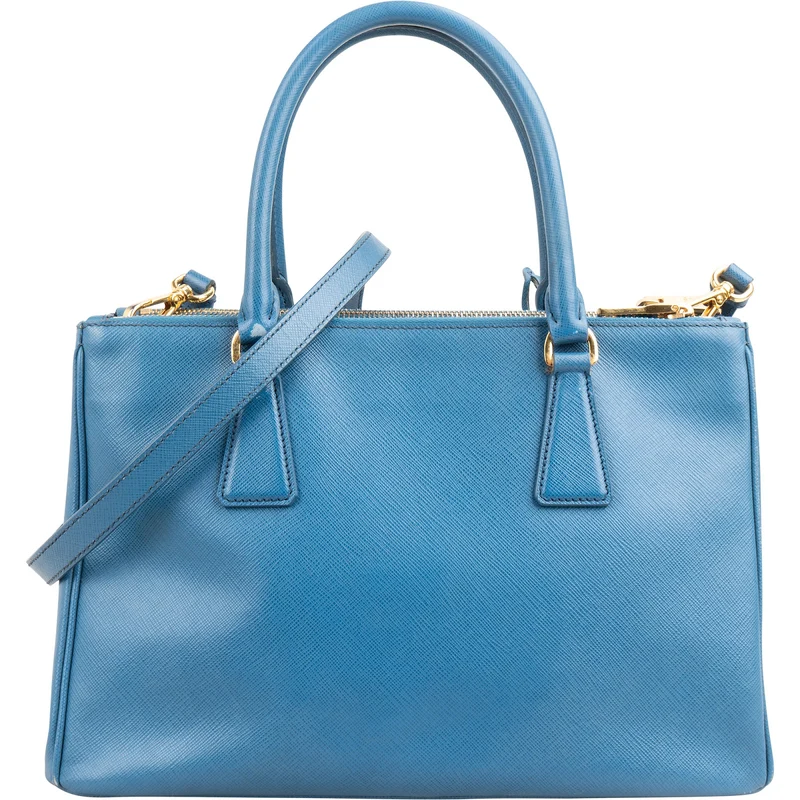 Prada Blue Saffiano Leather Galleria Handbag