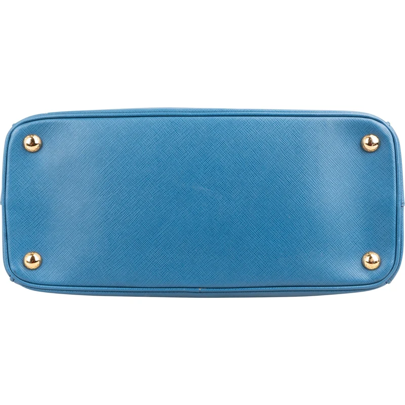 Prada Blue Saffiano Leather Galleria Handbag