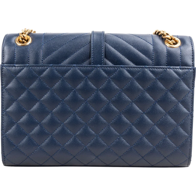 Saint Laurent Grain De Poudre Leather Envelope Medium Crossbody Bag