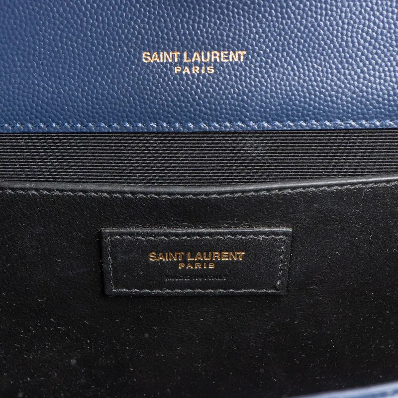 Saint Laurent Grain De Poudre Leather Envelope Medium Crossbody Bag