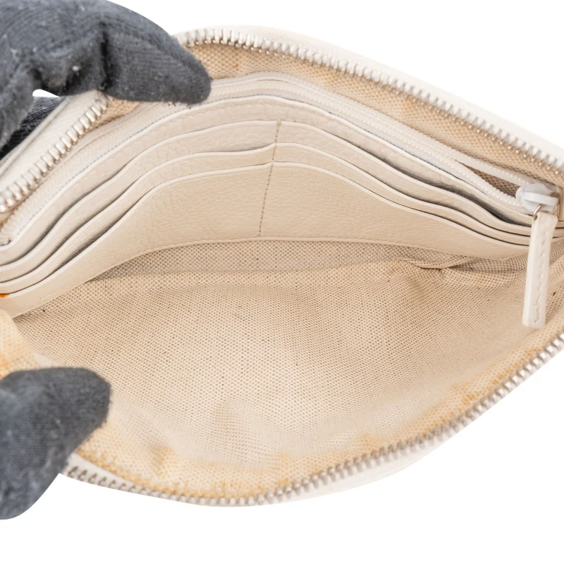 Gucci Guccissima Leather Horsebit Wristlet Pouch Bag