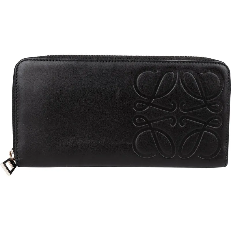 Loewe Leather Anagram Zip Around Wallet