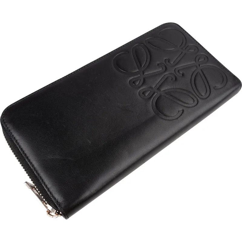 Loewe Leather Anagram Zip Around Wallet