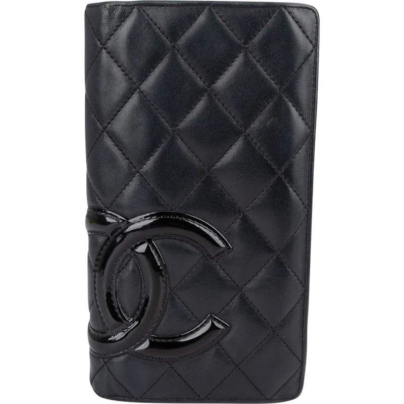 Chanel Quilted Lambskin Cambon Long Wallet