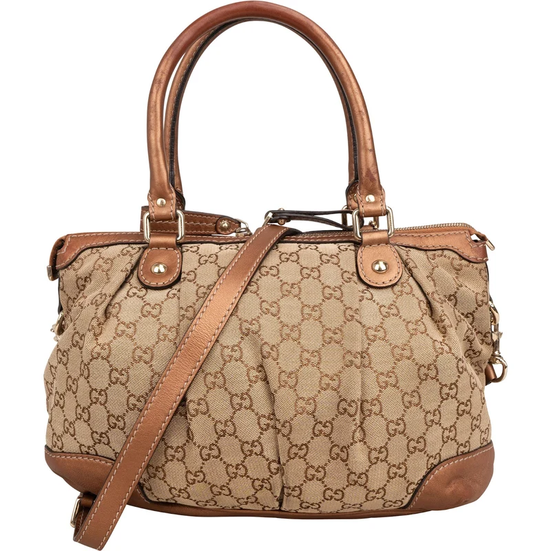 Gucci Monogram GG Canvas Sukey Satchel Handbag