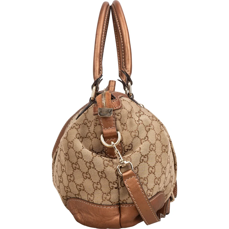 Gucci Monogram GG Canvas Sukey Satchel Handbag