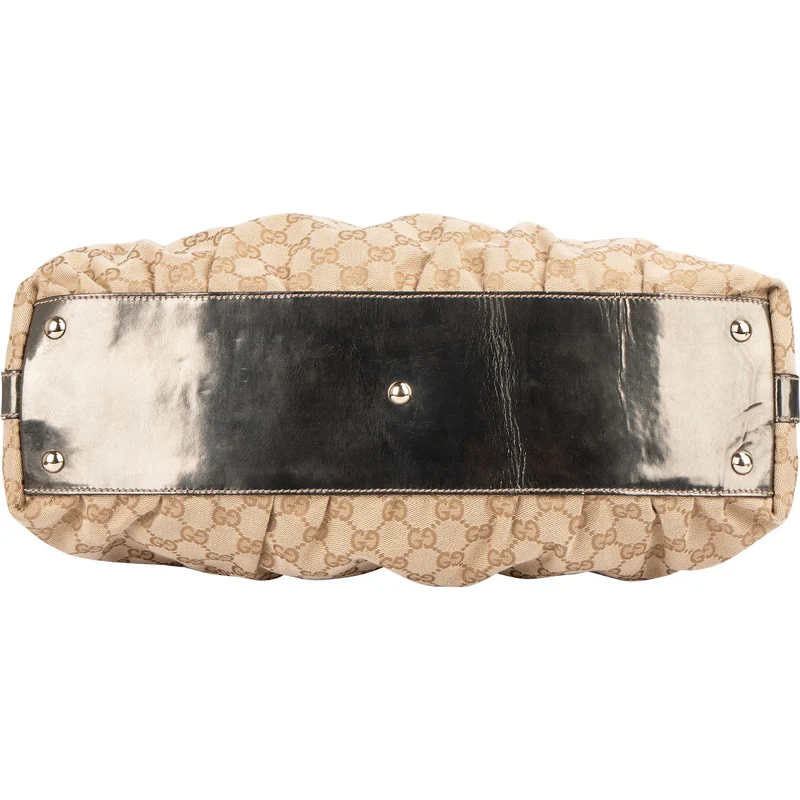 Gucci Monogram GG Bamboo Top Handle Handbag