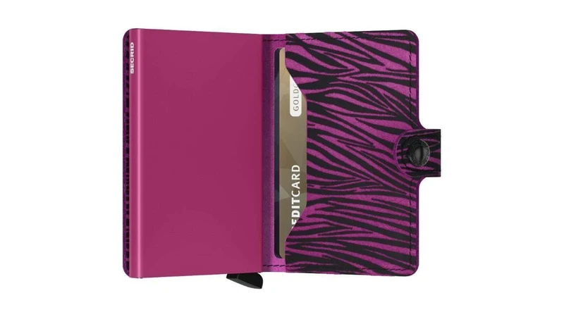 Kreditkartenetui Zebra Fuchsia Pink