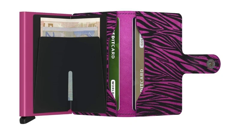 Kreditkartenetui Zebra Fuchsia Pink