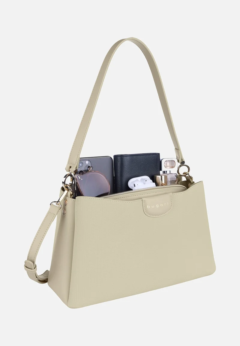 Leah Shoulder Bag M Beige - Umhängetasche