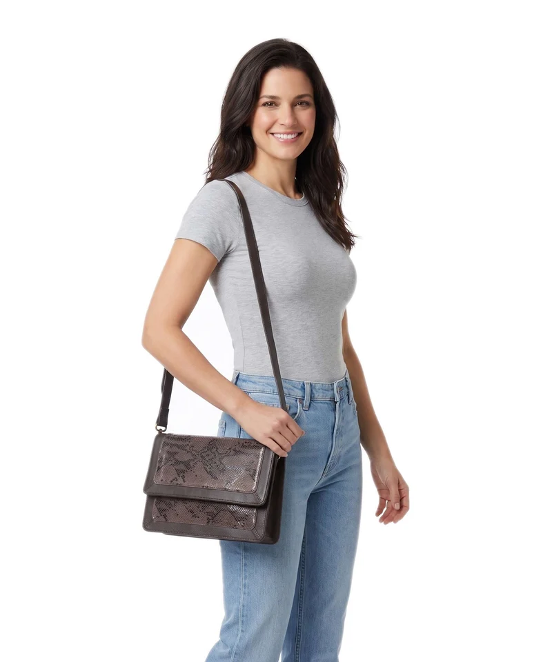 Depeche Fashion Favourites Umhängetasche mocca snake