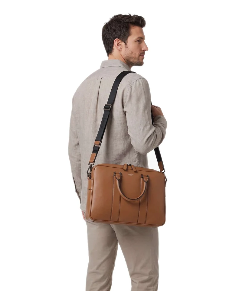 Lancel Edgard Aktentasche cognac