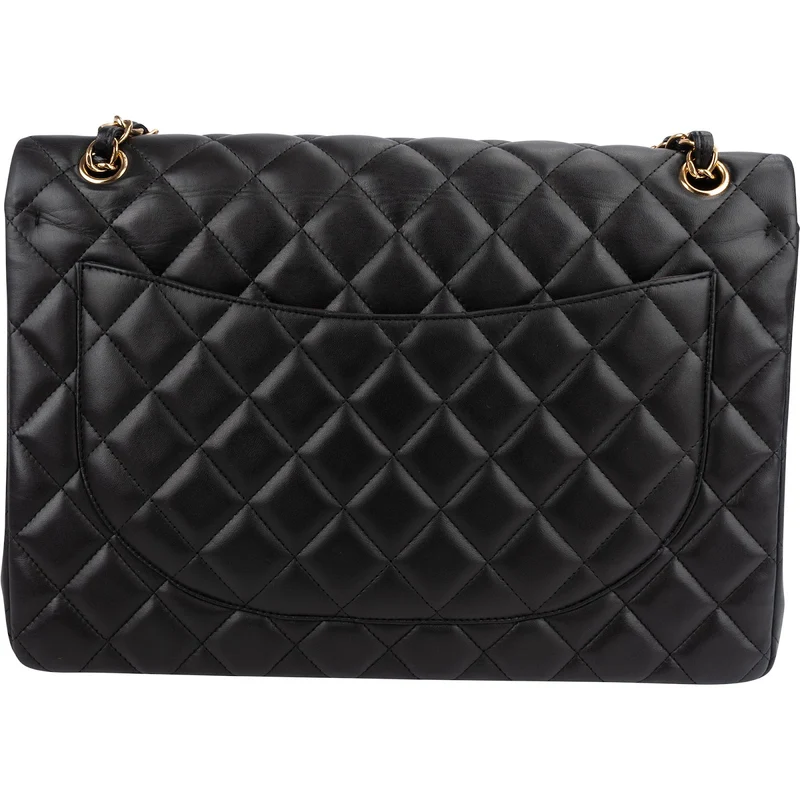 Chanel Quilted Lambskin Maxi Double Flap Crossbody Bag