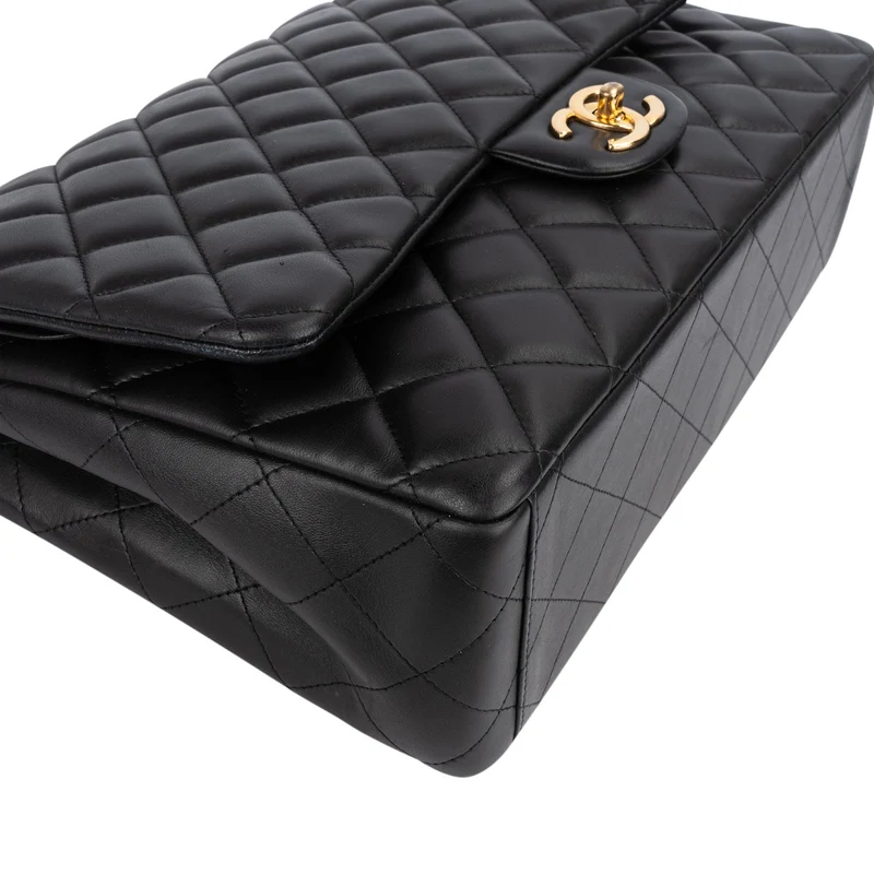 Chanel Quilted Lambskin Maxi Double Flap Crossbody Bag