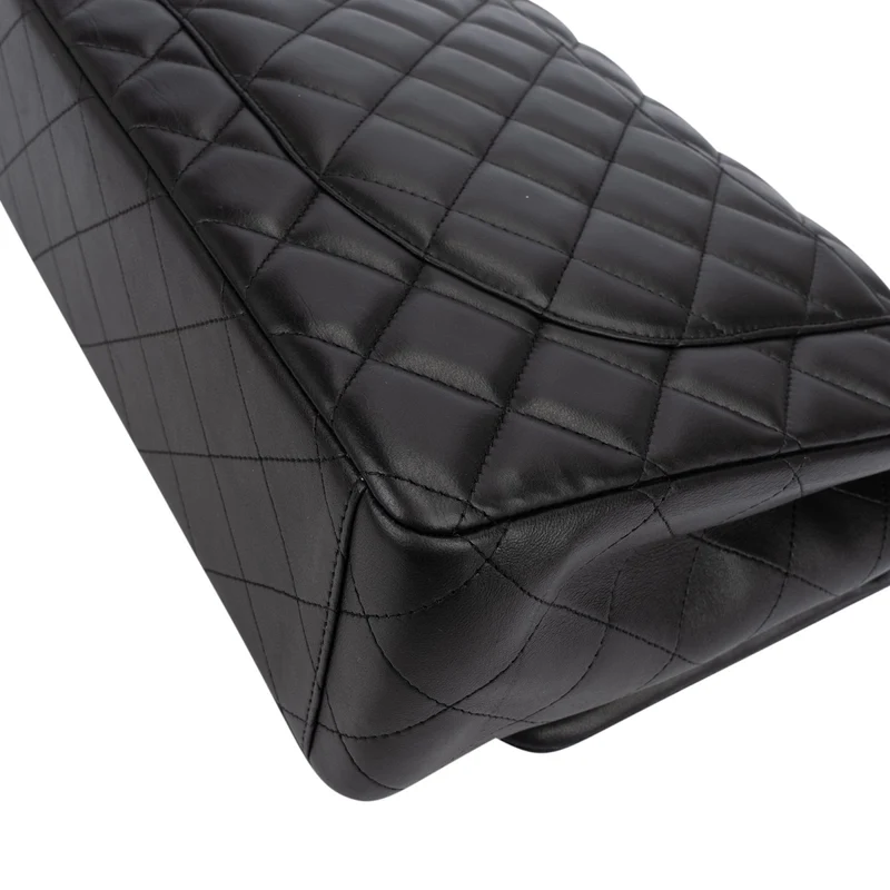 Chanel Quilted Lambskin Maxi Double Flap Crossbody Bag
