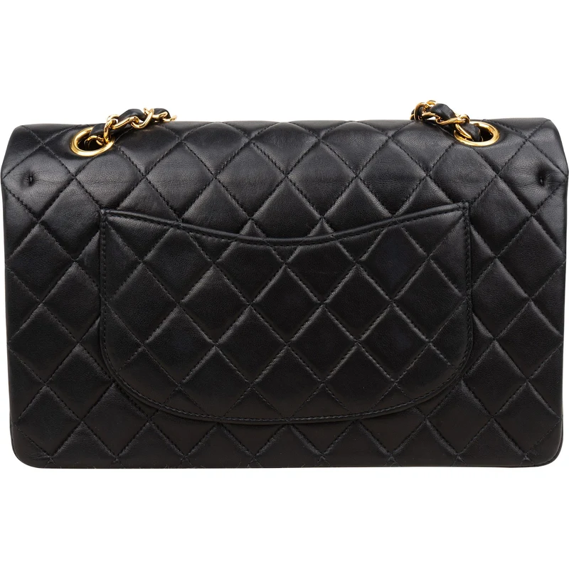 Chanel Quilted Lambskin Medium 24K Gold Double Flap Shoulder Bag