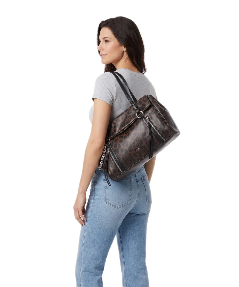DKNY Skye Medium Shopper leopard